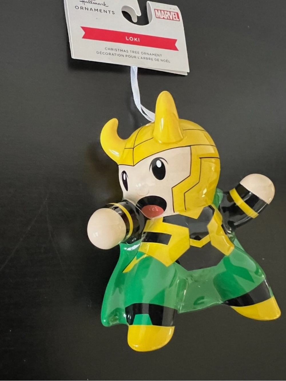 Marvel Yellow & Green Loki-Inspired Kids Action Figure Ornament